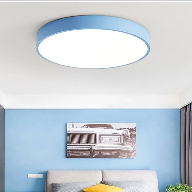 NestGLow - Modern Nordic Wooden Circular Ceiling Light for Elegant Interiors
