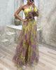 Ariella - Elegant Women's Long Summer Evening Gown with Floral Design