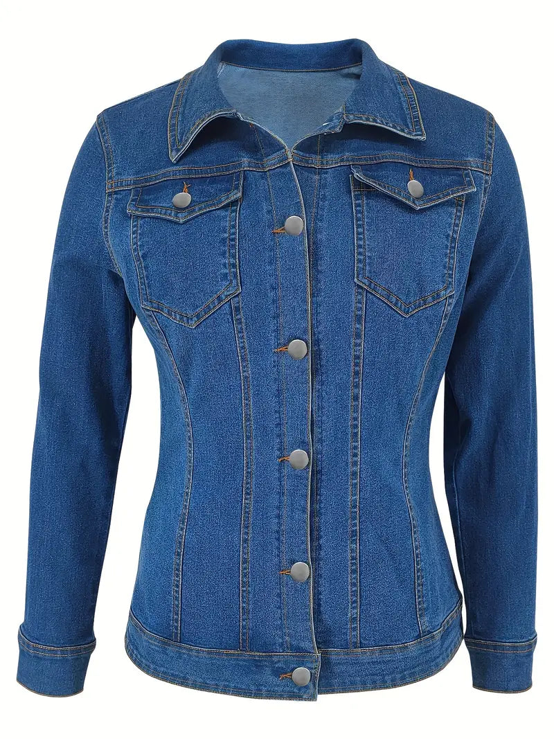 Yvette - Stylish Cotton Denim Jacket for Casual Outings