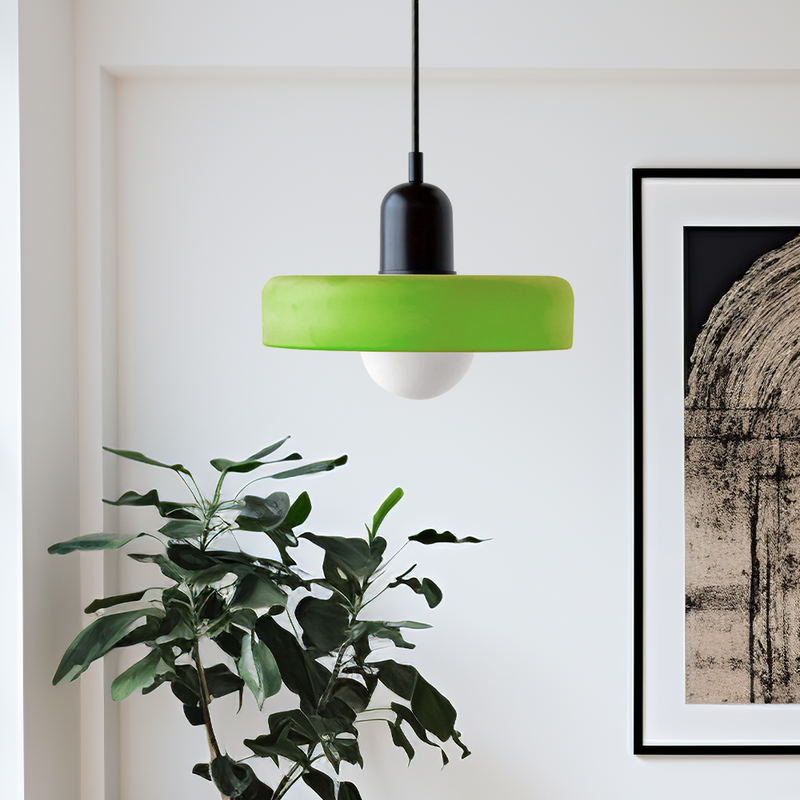 GleaMore - Bauhaus Pendant Light in Stylish Colored Glass