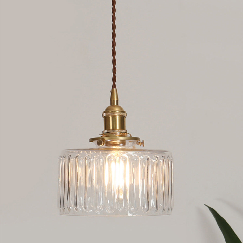 Luxano - Vintage Crystal Pendant Lamp Elegant Cylinder Glass Home