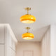 Ambrelle – Round Ceiling Light with Amber Glass Shade
