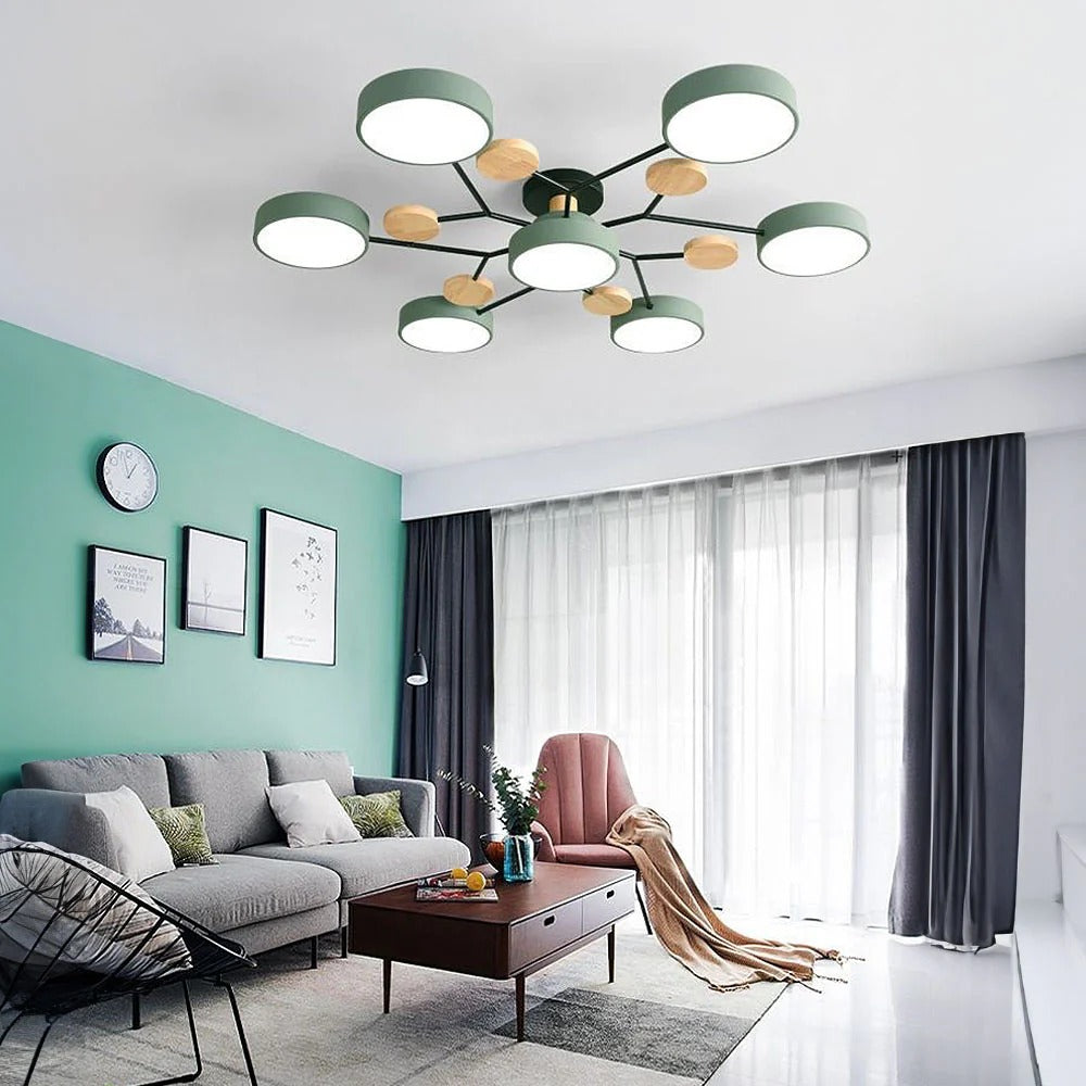 Ornava - Modern LED Flush Mount Ceiling Light Chandelier for Home