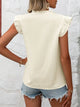 Delilah - Vintage Blouse with Embroidered Ruffle Sleeves and Floral Detail