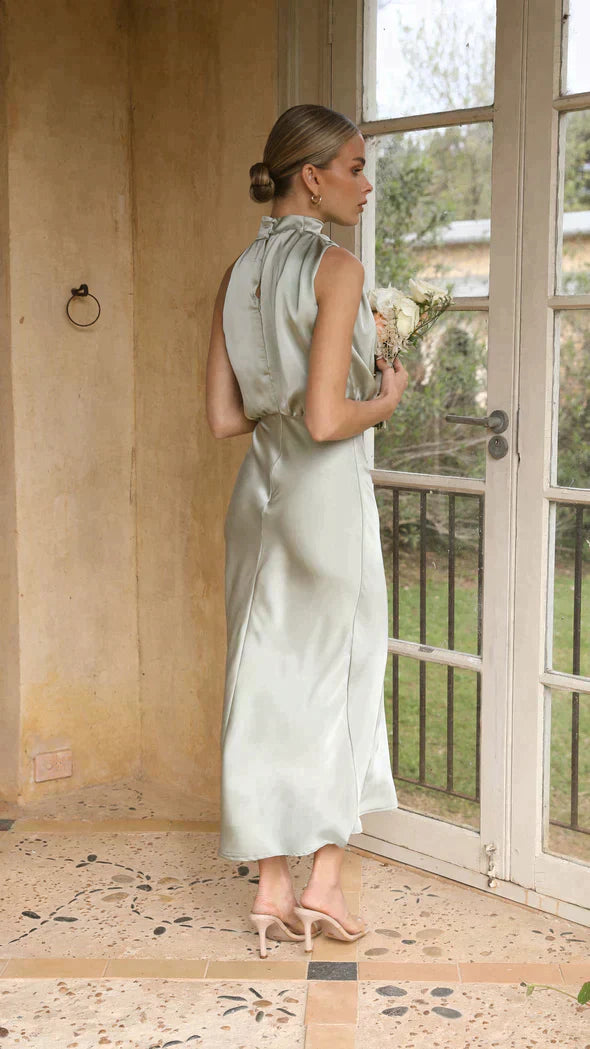 Priscilla - Elegant Women's Satin Dress for Formal Occasions