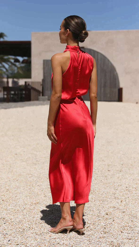 Priscilla - Elegant Women's Satin Dress for Formal Occasions
