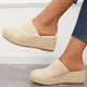 Joan - Chic Suede Espadrille Wedge Mules with Woven Jute Detail
