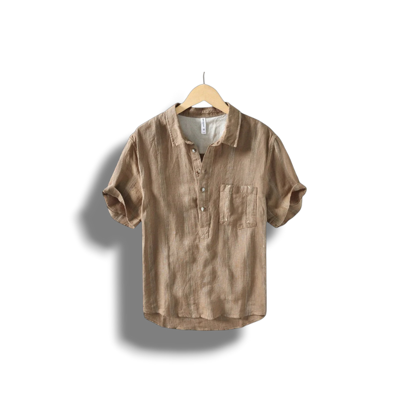 Andreas - Stylish Men's Vintage Linen Shirt for Timeless Elegance