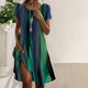 Averie - casual boho gradient dress with side slit for women