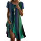 Averie - casual boho gradient dress with side slit for women