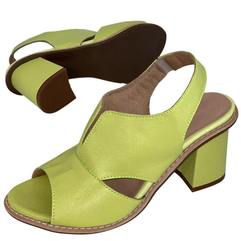 Rae - Stylish Women's Leather Sandals with Comfortable Block Heels