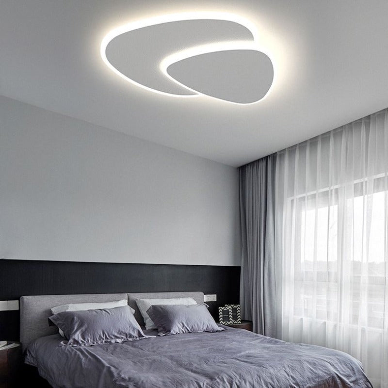Gardenra - LunaGlow LED Ceiling Light White Metal Acrylic Bedroom