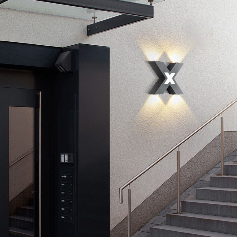 Glowora - QuadBeam X Shape Waterproof LED Wall Light For Homes