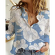 Bonnie - Lightweight Floral Print Blouse with Long Sleeves