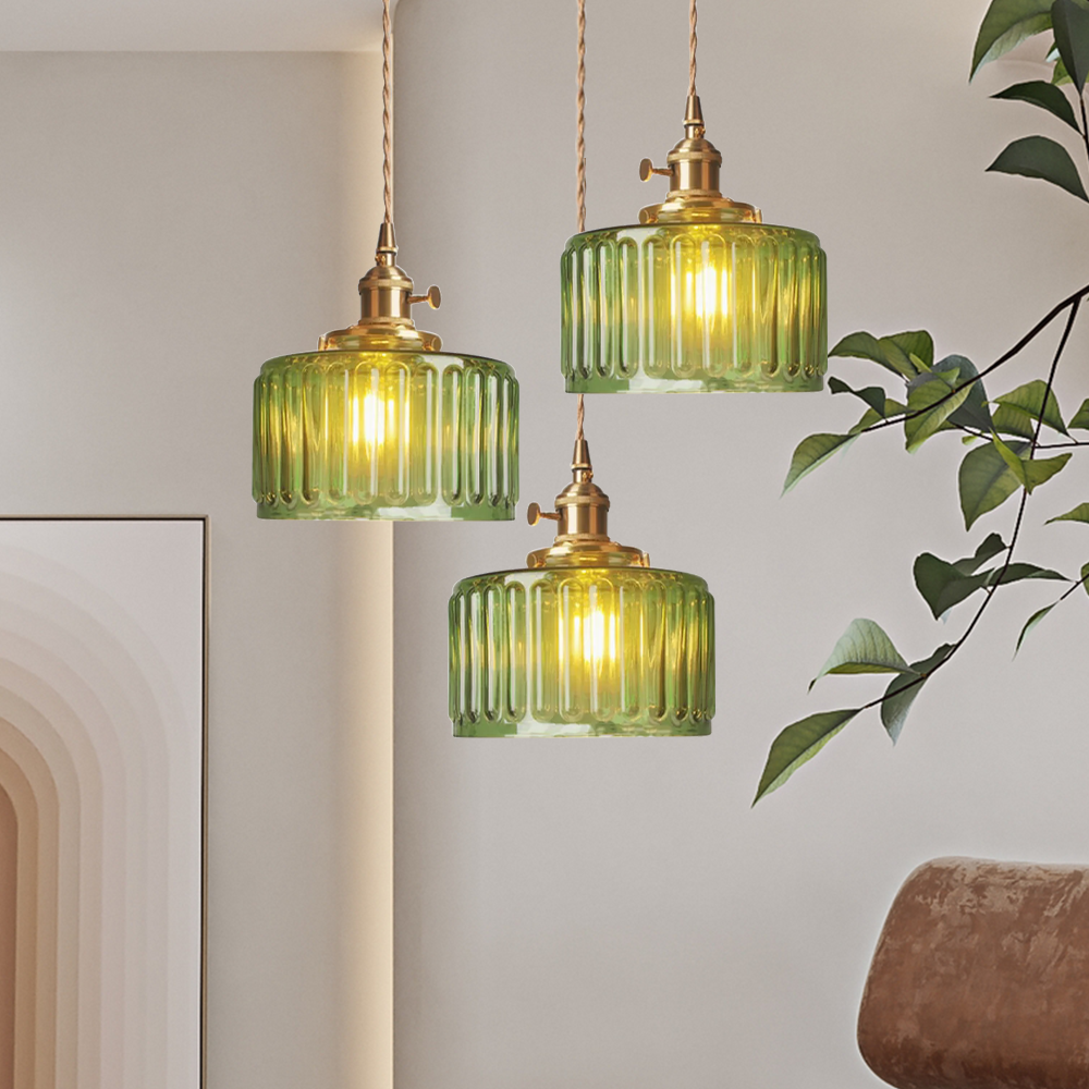 Luxano - Vintage Crystal Pendant Lamp Elegant Cylinder Glass Home