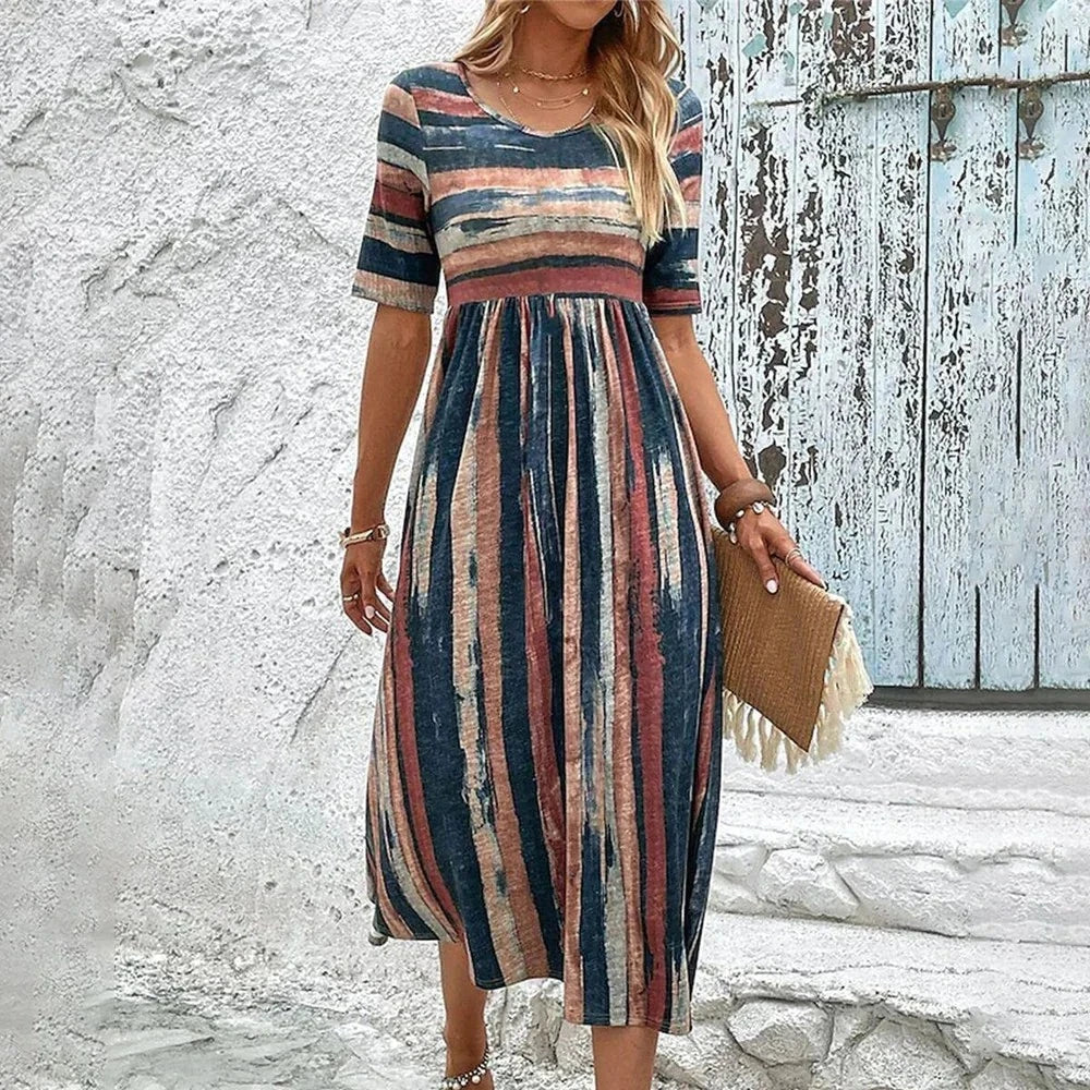 Theresa - Elegant Women's Dress in Comfortable Linen for Summer Events