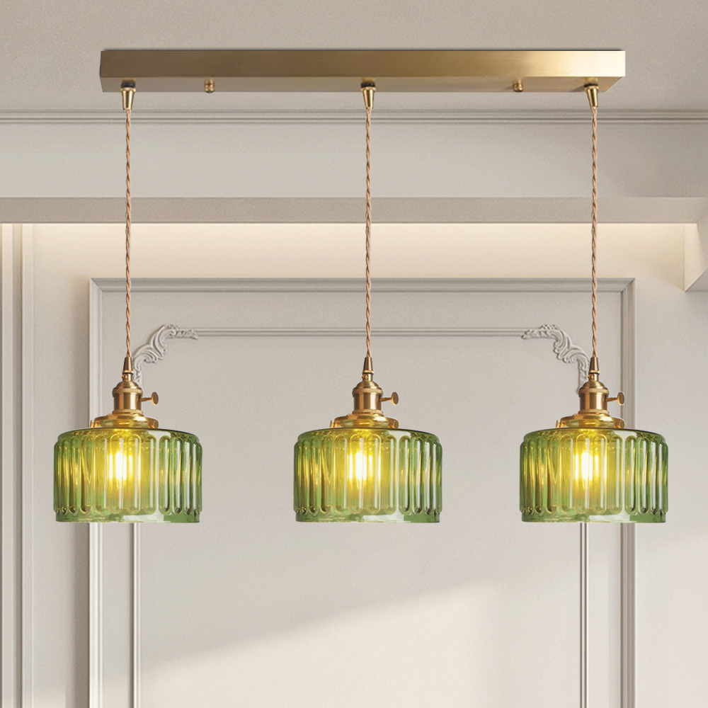 Luxano - Vintage Crystal Pendant Lamp Elegant Cylinder Glass Home