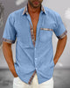 Neil - Stylish Men's Short-Sleeved Shirt for Casual and Semi-Formal Wear