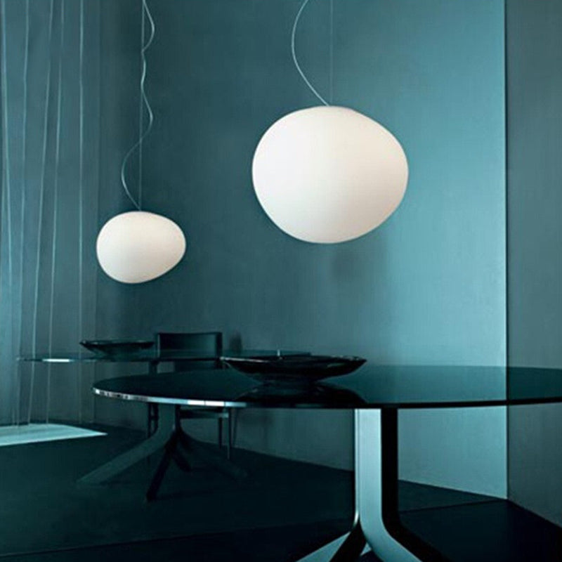Statuvia - LuxeGlow Floating Pebble Pendant Lamp For Dining Room