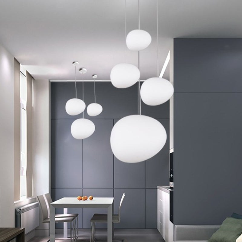 Statuvia - LuxeGlow Floating Pebble Pendant Lamp For Dining Room