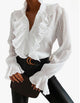 Viola - Elegant Ruffled Chiffon Blouse for Feminine Style