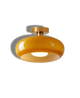 Ambrelle – Round Ceiling Light with Amber Glass Shade