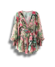 Alayna - Stylish Women's Beach Play Dress with Deep V-neck and Lantern Sleeves