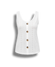 Sabina - Casual Women's Tank Top with Button Details and Adjustable Straps