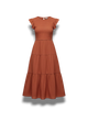 Leana - Flowing A-Line Midi Dress for Elegant and Comfortable Style