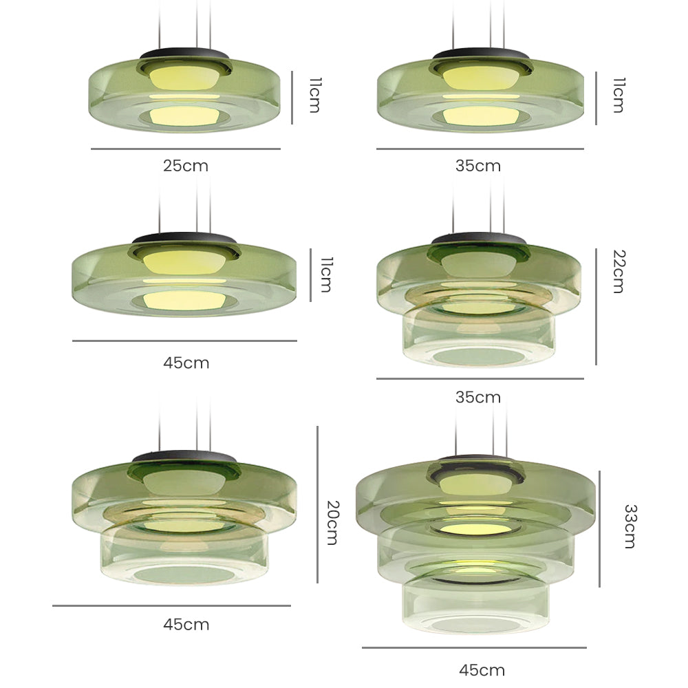 AuraLuxe - Bauhaus Style Glass Pendant Lighting for Modern Interiors