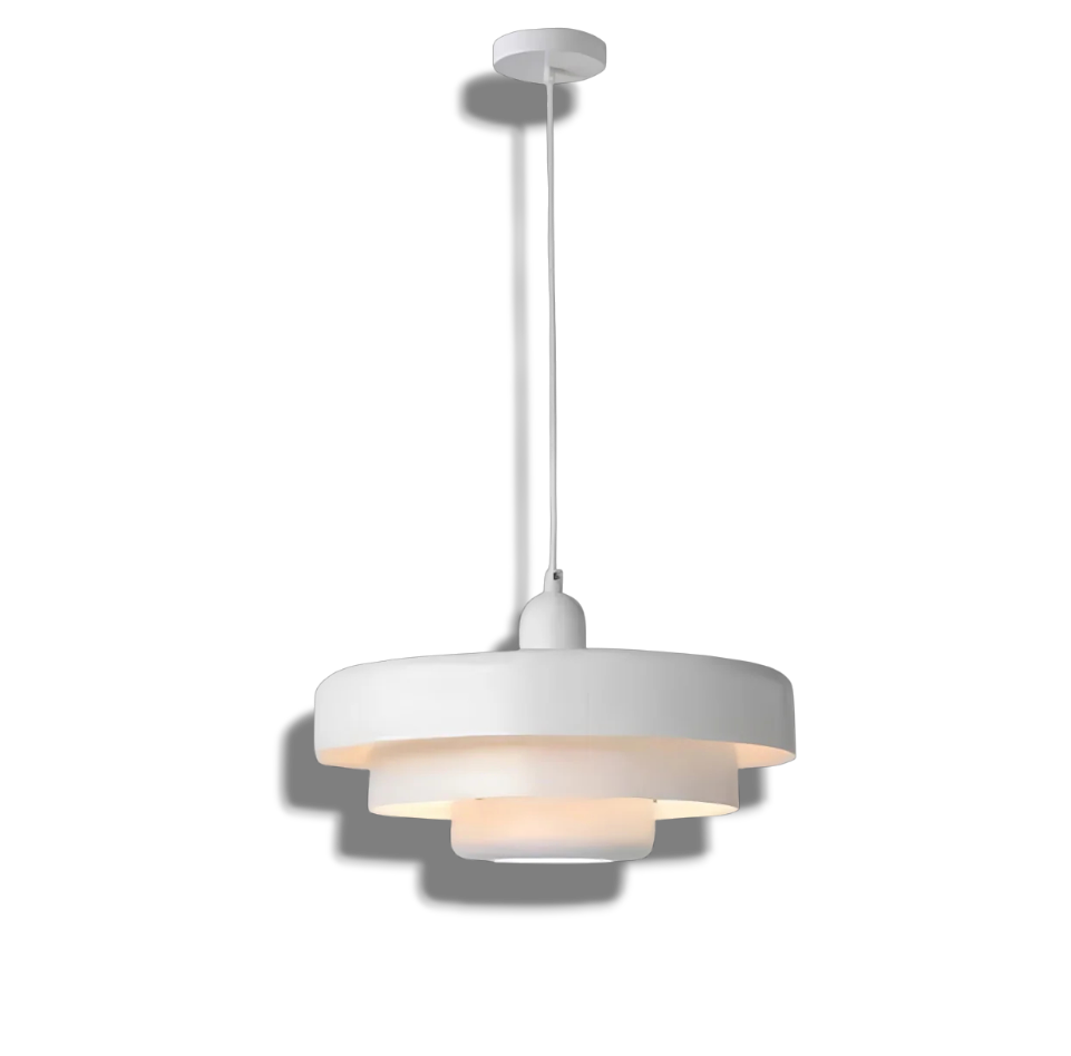 Opurra - Nordic Glass Loft Pendant Light White Minimalist