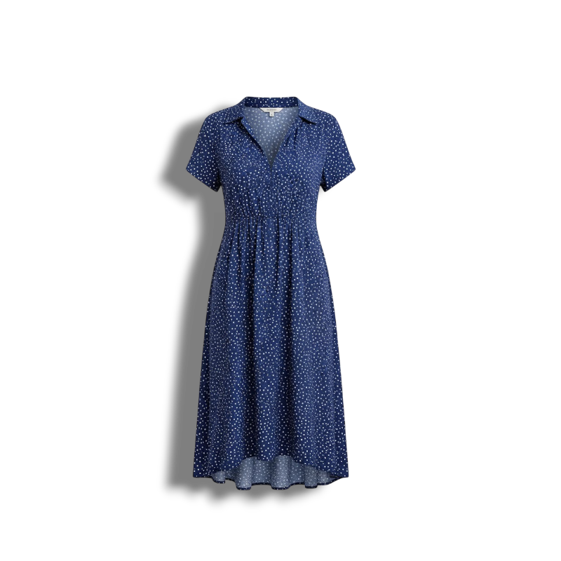 Poppy - Casual Floral Dress with Lapels and Timeless Charm