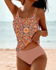 Lorraine - Elegant Modern Tankini with Stylish Printed Straps