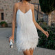 Idella - Stylish Cocktail Dress with Trendy Fringe Design
