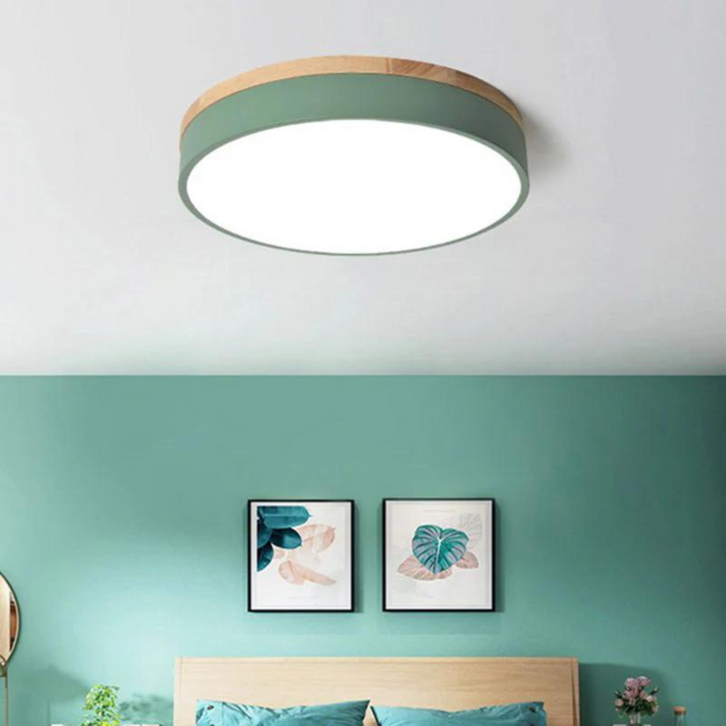 Sheetara - Scandi Natural Ceiling Light With Wood Ring LED