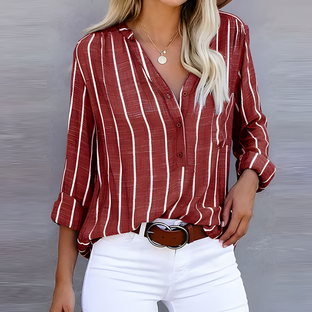 Karra - Trendy Striped Women's Blouse for Stylish Occasions
