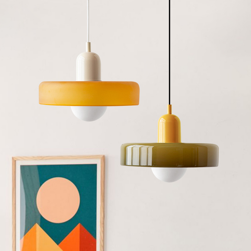 GleaMore - Bauhaus Pendant Light in Stylish Colored Glass