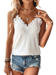 Garnetta - Playful and Elegant Lace Top with V-neck and Spaghetti Straps