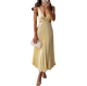 Rainelle - Elegant Sleeveless V-neck Maxi Dress with Pleated Skirt