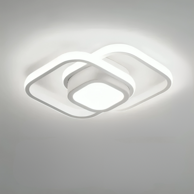 Soapore - Modern LED Ceiling Light - Creative Two Ring Design Fixture