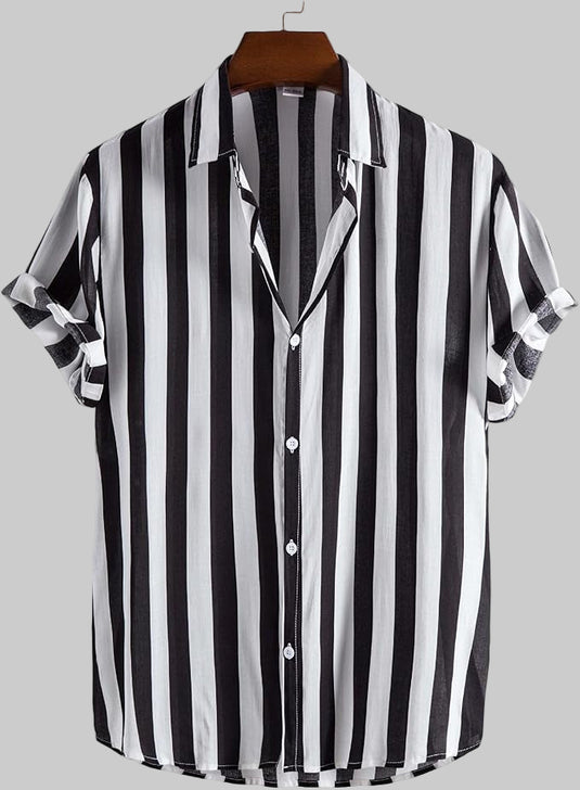 Corey - Stylish Men's Vertical Stripe Shirt for Office and Casual Wear