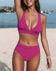 Halston - Solid High-Waisted Bikinis for Confident Style and Comfort