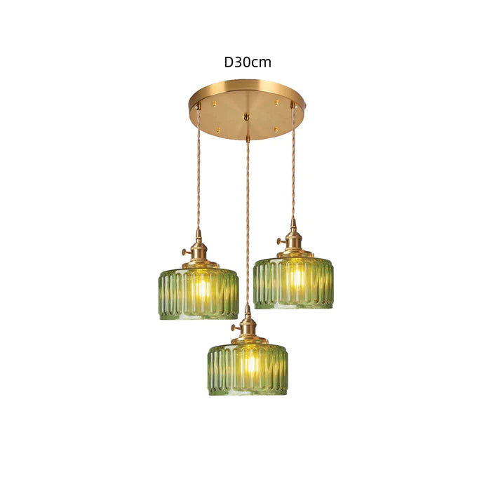 Luxano - Vintage Crystal Pendant Lamp Elegant Cylinder Glass Home
