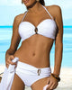 Runa - Elegant Women's Bikini with Halter Neckline and Solid Colors