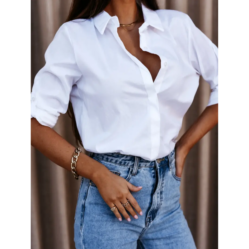 Bernice - Elegant Women's Blouse with Long Sleeves and Chic Design