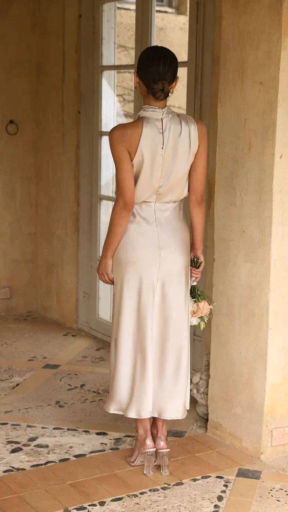 Priscilla - Elegant Women's Satin Dress for Formal Occasions