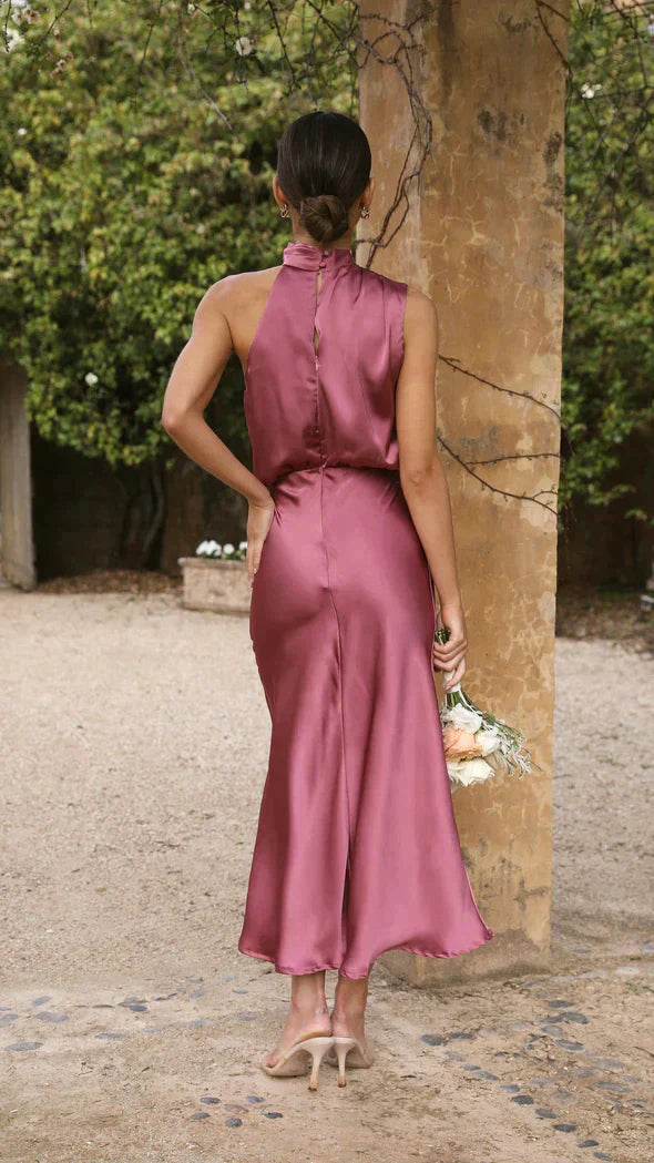 Priscilla - Elegant Women's Satin Dress for Formal Occasions