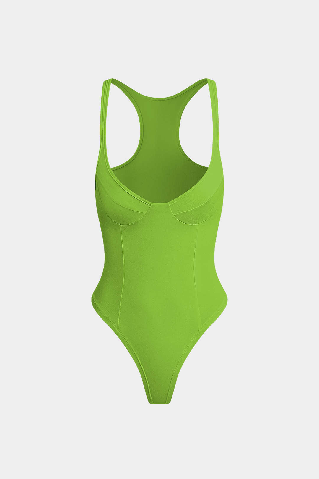 Orla - Basic Solid Deep-V Neck Bustier Bodysuit for Stylish Layering