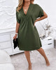 Valerie - Premium V-neck Ruched Dress for Elegant Occasions