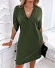 Soraya - Elegant Women's V-neck Dress for Timeless Style